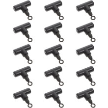 15 pezzi Connettore girevole a T per pesca, anello di trazione resistente, accessori per la pesca all'aperto, connettore portatile per lenza