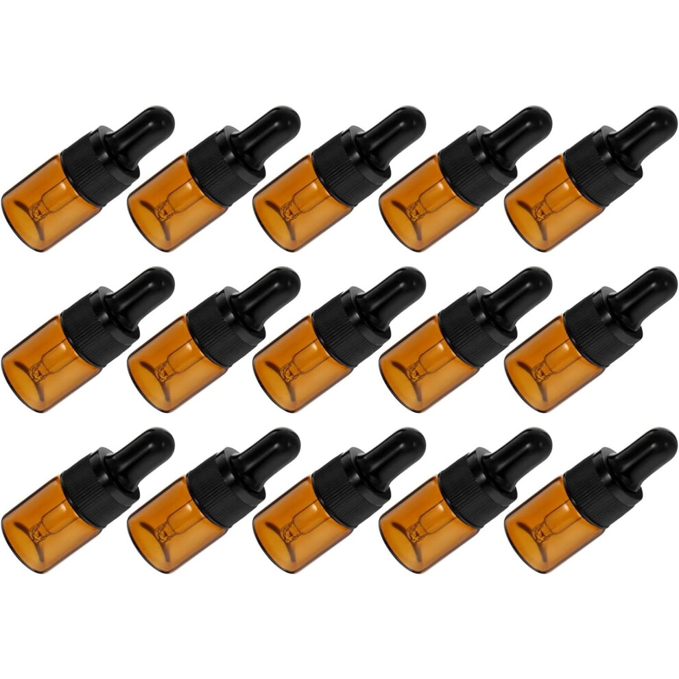 Hkhbjs Brown 15Pcs Essential Oil Bottle Sample Dropper Bottle Glass Travel Perfume For Aromatherapy And Sample Collection