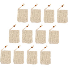 14 bolsas de jabón multifuncionales con cordón ajustable y cordón de sujeción. Bolsas de jabón de algodón y lino.