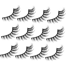 14 Paar künstliche Wimpern, natürlich geschwungen, Wimpernverlängerungen, Packung für tägliches Make-up und Events
