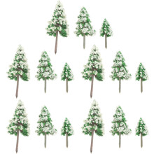 15 stuks mini plastic cederbomen modeltreinlandschap groen landschap doe-het-zelf accessoires