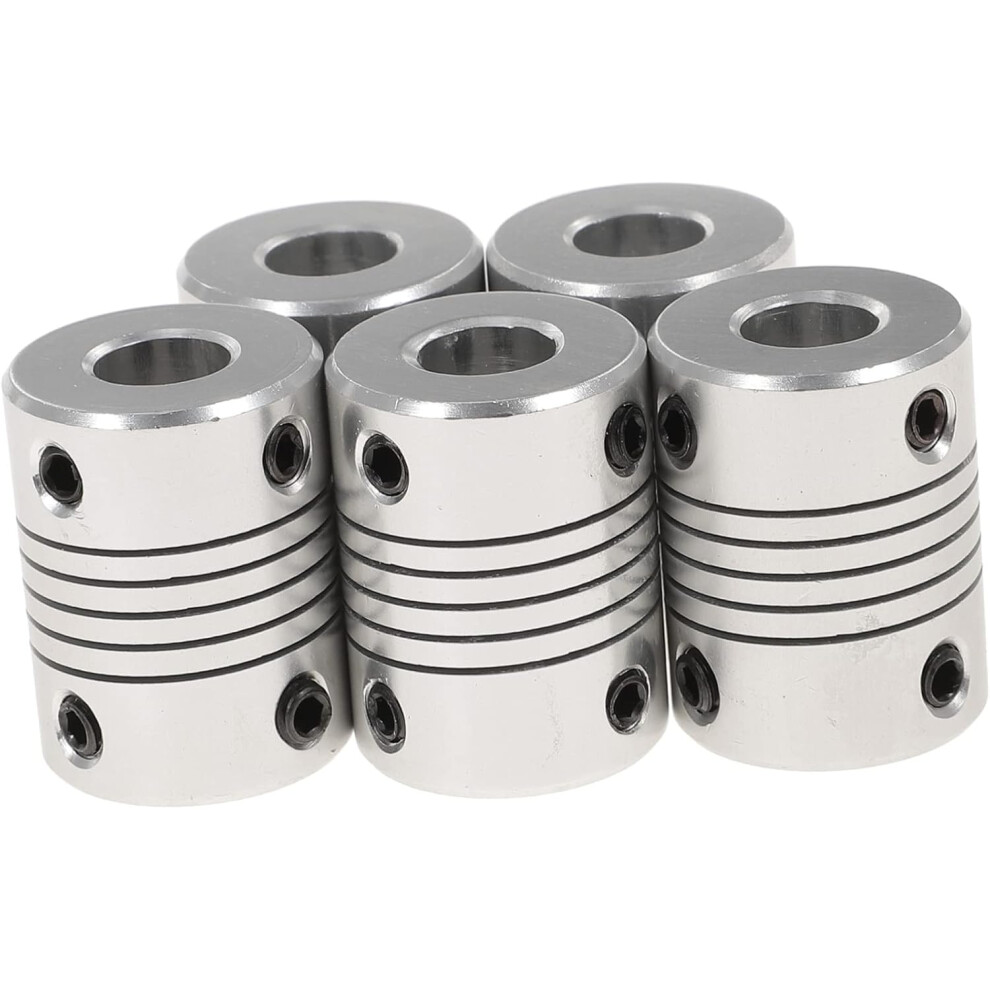 15Pcs Flexible Coupler For Motor Shaft Flexible Coupling Connector Silver 5455468950742