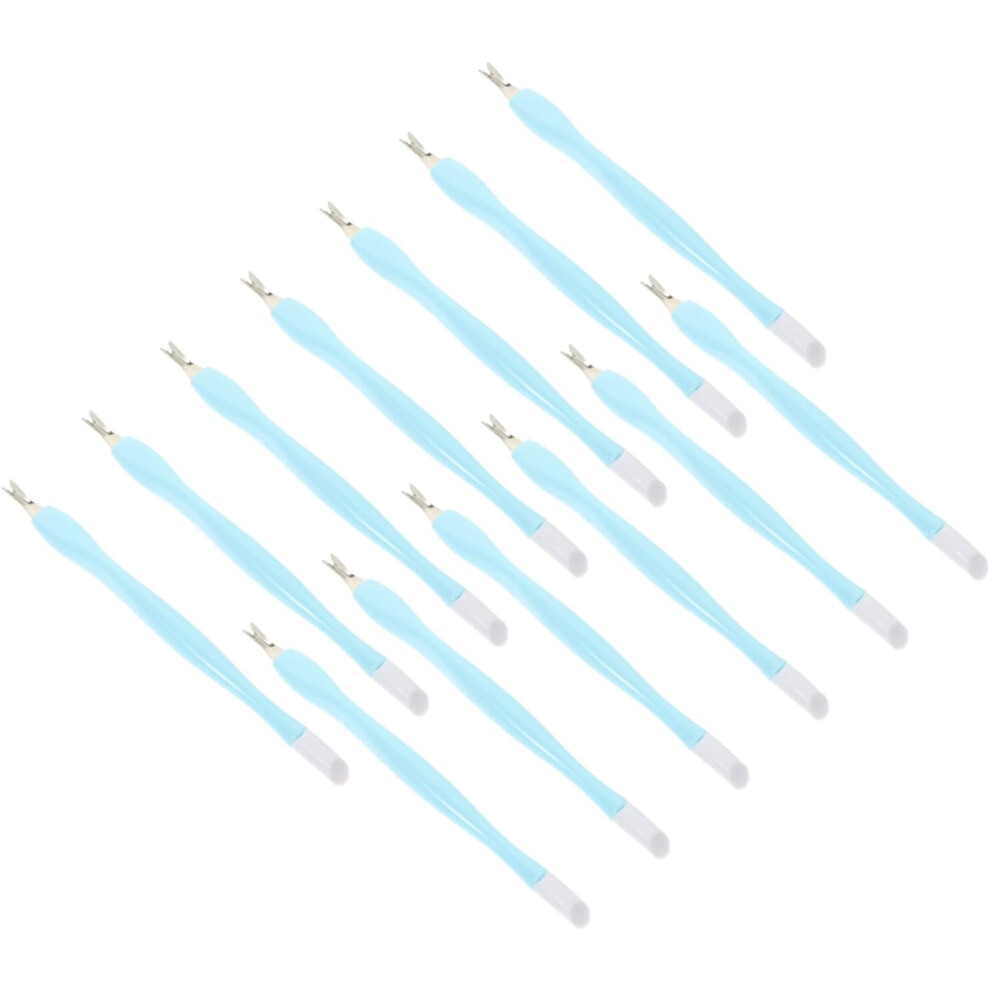 Hkhbjs 15Pcs Dead Skin Forks Press Pen Nail Art Tools Cuticle Removers Dead Skin Pushers Manicure Foot