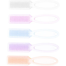 15 db-os körömtisztító kefe, körömkefe pedikűrhöz, manikűrhöz, otthoni használatra, véletlenszerű szín