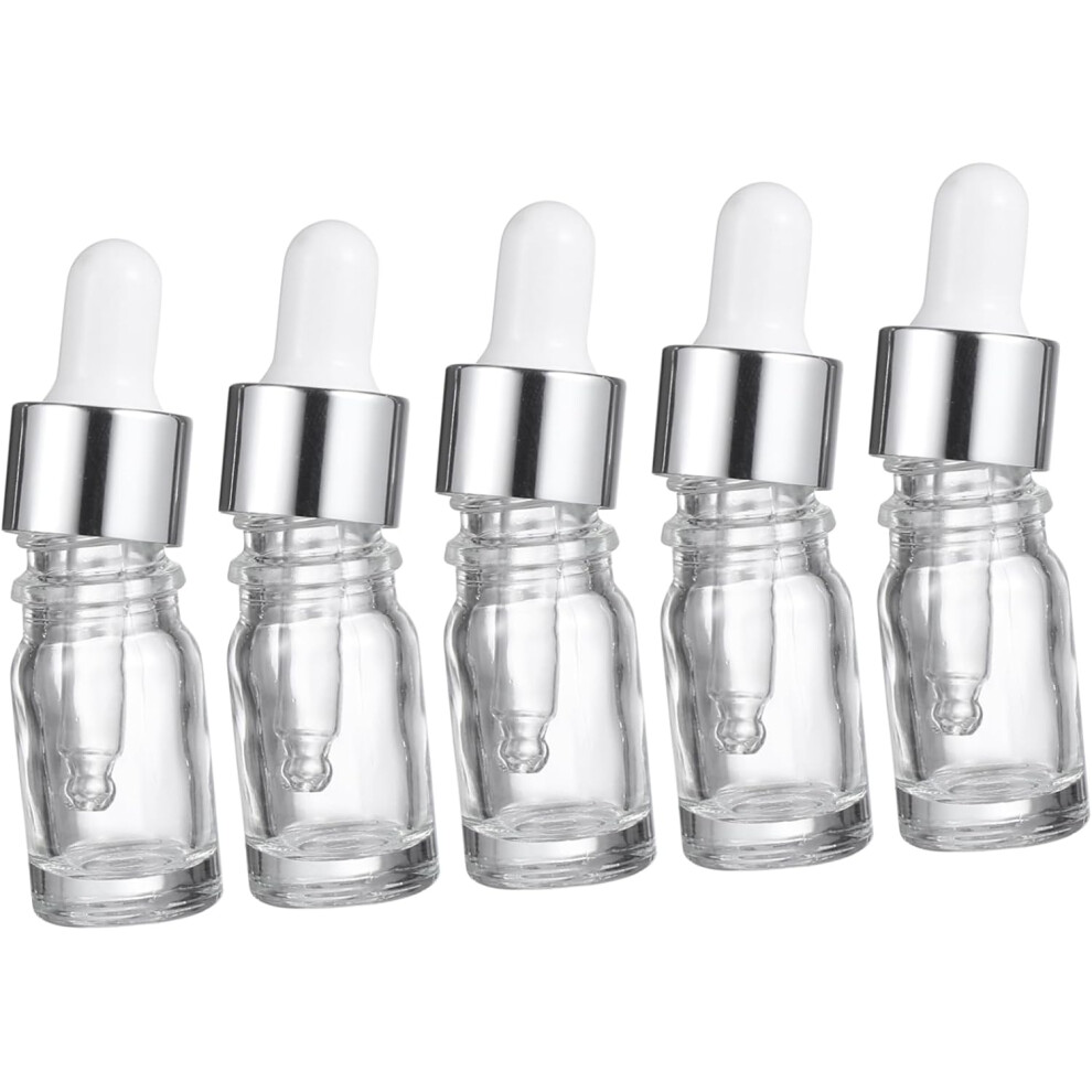 Hkhbjs White 15Pcs 5Ml Glass Dropper Bottles Aromatherapy Essential Oil Containers Dispensers