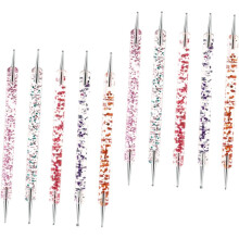 Lot de 15 stylos de dessin pour nail art de qualité, accessoire de manucure avec perceuse à double embout.