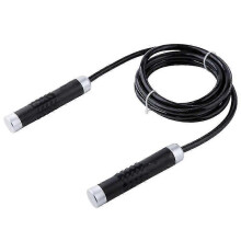 Aluminum Alloy Handle Weighted Skipping Rope Adjustable Weight Bearing Jump Rope Fitness Equipment for Mma Workout Training (black)