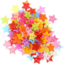 150 botones de resina de cinco puntas de 20 mm para manualidades, costura, ropa, sombreros, cinturones y decoración hecha a mano.