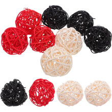 15 palline decorative in rattan per aromaterapia, sfere da 5 cm, rattan naturale intrecciato a mano, artigianali