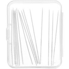 Juego de 15 agujas sin agujeros para reparar enganches, 0,8 x 60 mm, para suéteres y tejidos de punto.