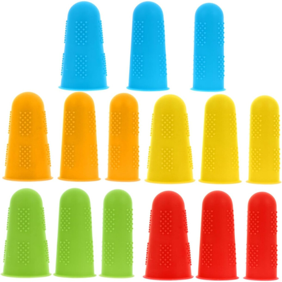Hkhbjs 15Pcs Silicone Finger Protectors Thermal Insulation Finger Cots Protective Covers