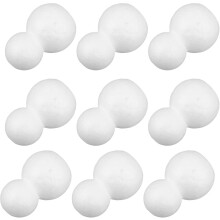 15 Stück Schaumstoff-Schneemann-Bastelformen für Weihnachten, DIY-Schaumstoffrohlinge für winterliche Schneemann-Dekoration