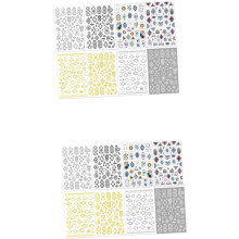 16 Blatt marokkanische Nagelsticker mit Blumenmuster, selbstklebende Nagelsticker für DIY-Maniküre, verschiedene Designs