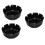 3-Piece Set of Anti-Fall and Non-Breakable Ashtrays,Perfect for Bar/Restaurant Use- & Stackable 3