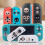 (for NS Lite, Black) For Switch NS Lite Joystick Caps Pink - Skull Design Silicone Button Covers 3