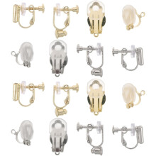 16Pcs Clip-On Brinco Convertedor Kit com Silicone Anti Pads Não Pierced Clips Set