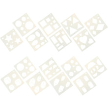 Ensemble de 16 pochoirs géométriques et gabarits de traçage en plastique pour l'apprentissage du dessin et de la peinture