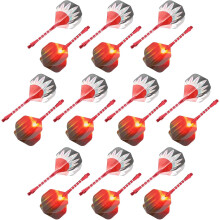 18 darabos, 2Ba alumíniumötvözetből készült darts szárkészlet 18 csúszásgátló gyűrűvel és 18 piros, 52 mm-es tollal