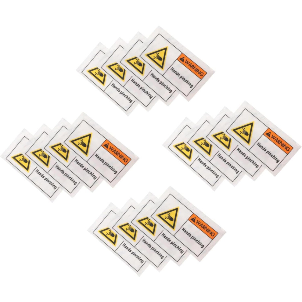 16Pcs Hands Pinching Warning Sign For Machinery Equipment Safety Sign Caution Sticker Hands Pinching Safety Warning 5455468302510