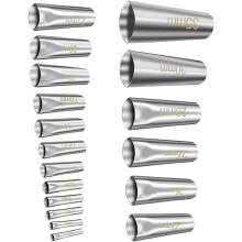 18pcs aço inoxidável caulk bocal conjunto com pontas Duckbill, aplicadores selantes