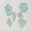 300 Pieces Paper Patchwork Shapes Acrylic Quilt Template for Sewing Craft 2