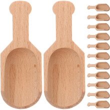 16 Mini-Holzlöffel für Gewürze und Soßen, kleine Teelöffel aus Buchenholz, 8 cm (3,14 Zoll)