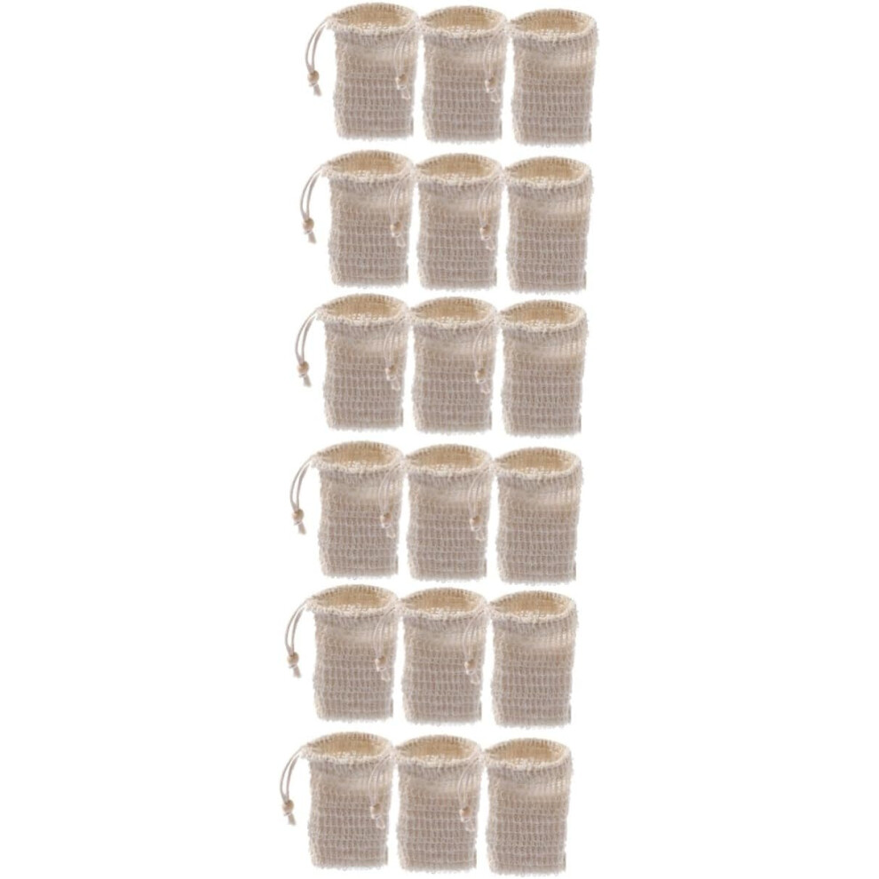 Hkhbjs Beige 18Pcs Convenient Soap Bags Portable Soap Pouches Household Mesh Bags Accessory