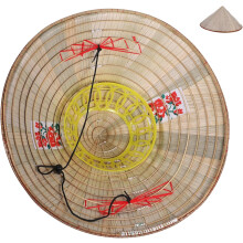 Sombrero cónico de bambú tejido a mano, sombrero de sol tradicional para agricultores, ligero.