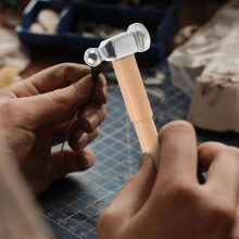 Mini marteau à tête ronde de 85 g pour la fabrication de bijoux, outil portatif pour estampage et polissage de l'acier et des métaux
