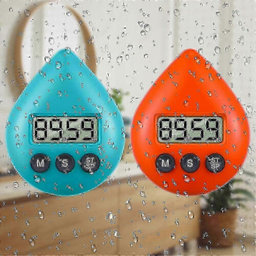 Silent Non Ticking Waterproof Shower Timer Magnetic Back Battery Operated Digital Timer Small Size 1
