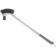 Ergonomische WC-Bürste mit langem Griff, Kaktusgrau-Kirsche, tiefe Schüssel