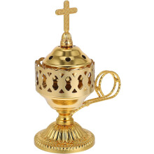 Dekorativer Räuchergefäß aus goldenem Metall im orientalischen Stil, Aromatherapie-Brenner, Holzkohle-Räuchergefäß