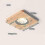 Wooden Downlights Recessed Ceiling Spotlight Solid Wood Square Commercial Panel Lamp 5w 4