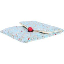Bolsa de cordão de jóias de brocado de seda grande lago azul 10x12cm acessório de anel de bordado chinês