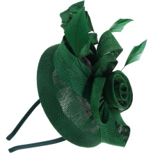 Spiralförmige Haaraccessoires aus Kunstgaze für Hochzeiten, Brautfrisuren, zarte Frisuren für Damen, besondere Partys und Events, Grün