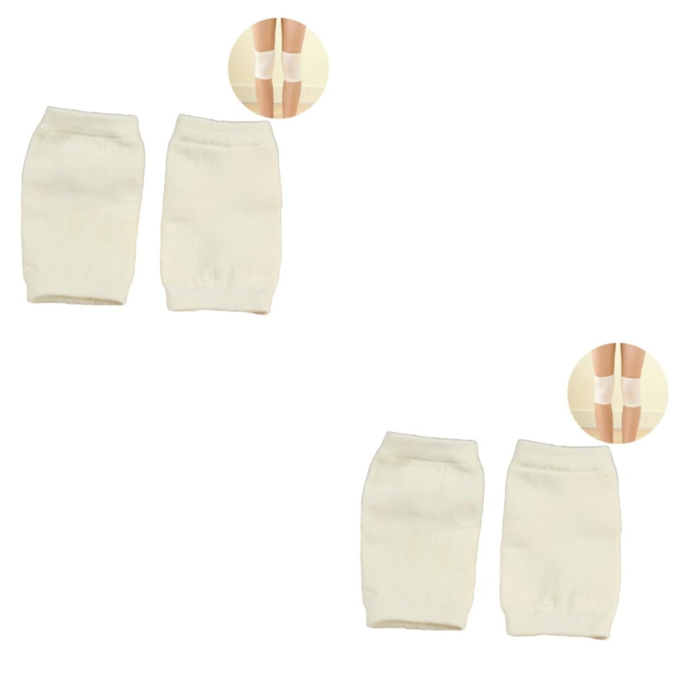 Hkhbjs Beige 2Pcs Knee Support Brace Sleeve Knee Warmers For Running Hiking Outdoor Sports