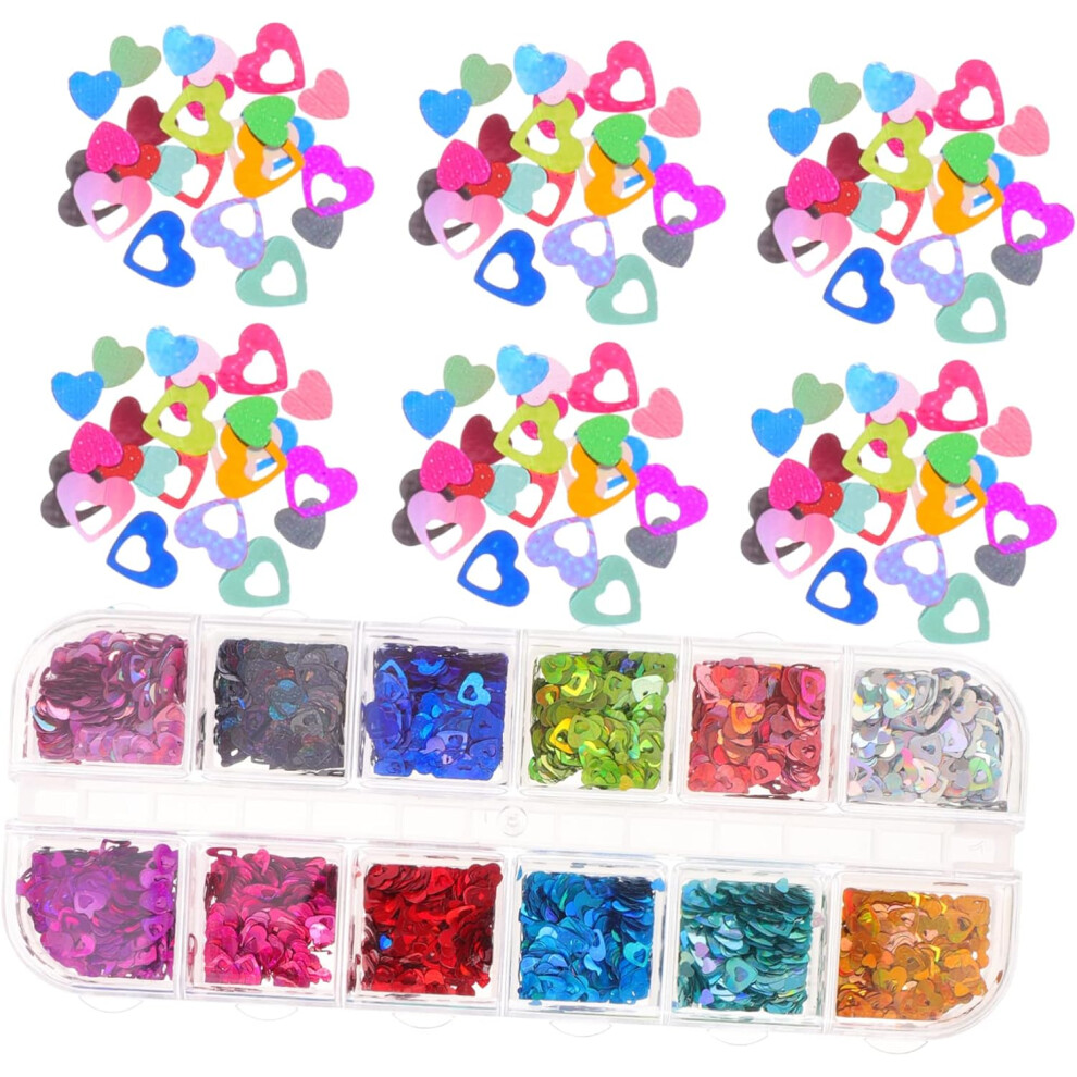 Hkhbjs Heart Shaped Nail Art Sequins Of Nail Glitter For Diy Manicure Decors Makeup Diy Sequins Accessories