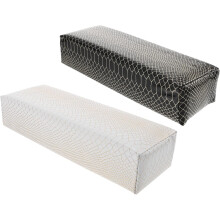 Lot de 2 coussins de manucure, repose-bras et coussin pour nail art, motif peau de serpent, pour salon de manucure.