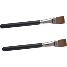 2 stuks professionele make-up tools: gezichtsmaskerborstel met platte applicator.
