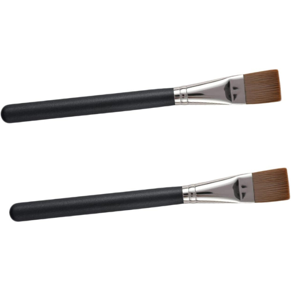 Hkhbjs 2Pcs Professional Makeup Tool Face Mask Brush Flat Head Applicator Application