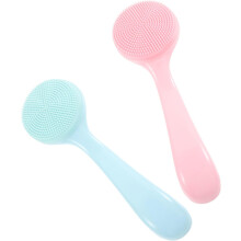 2 Silikon-Gesichtsbürsten für Tiefenreinigung, Peeling und Porenreinigung, weiche Borsten für die Gesichtspflege im Badezimmer