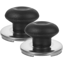 Lot de 2 poignées de rechange noires pour couvercles de théières et bouilloires à sifflet.