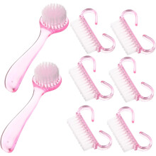 1 Set Nagelbürsten-Reinigungsset, zufällige Farbe, Fingernagelstaubentferner für Maniküre und Pediküre, praktischer Nagelstaubentferner