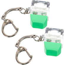 Schlüsselanhänger mit Tastaturkappen, 2 Stück, dunkelgrün, mechanischer Schaltertest-Anhänger, Handtaschen-Charm, Schlüsselanhänger-Dekoration