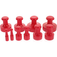 Set di 10 blocchi per timbri in gomma fai da te con timbri rotondi da 1 cm a 5 cm.