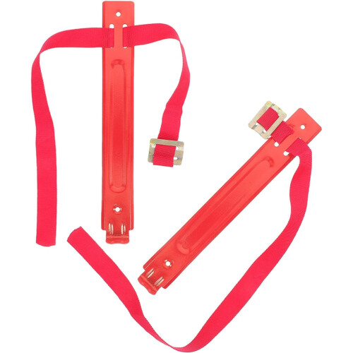2Pcs Heavy-Duty Iron Fire Extinguisher Wall Bracket with Adjustable Strap Universal Mount