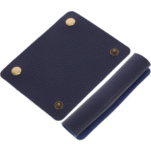 Pu Leather Bag Handle Wrap, 2pcs Navy Handbag Handle Cover, Decompression Strap and Hand Protector