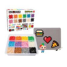 Pix Brix Pixel Art Kit Puzzelstenen - 6.000 Stukjes Pixel Art Container, 12 Kleurenpalet