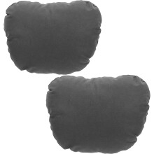 2-teiliges ergonomisches Nackenstützkissen-Set fürs Auto mit weichem Wildlederbezug und Baumwollfüllung