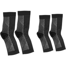 2 Paar Nylonstrümpfe mit offener Spitze für Sport, Laufen, schweißabsorbierend und atmungsaktiv, Kompressionsstrümpfe, Größe XL